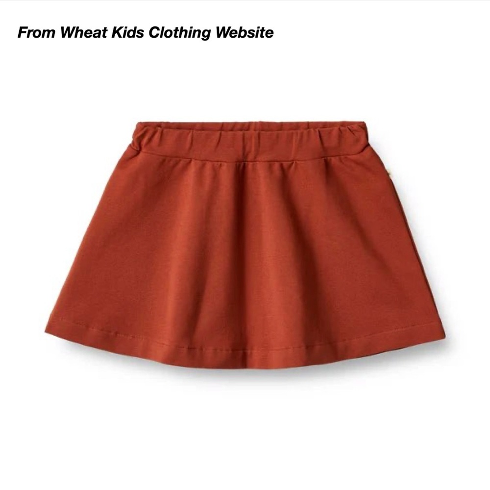 NWT: WHEAT MANUELLA SWEAT SKIRT IN RED (3Y)